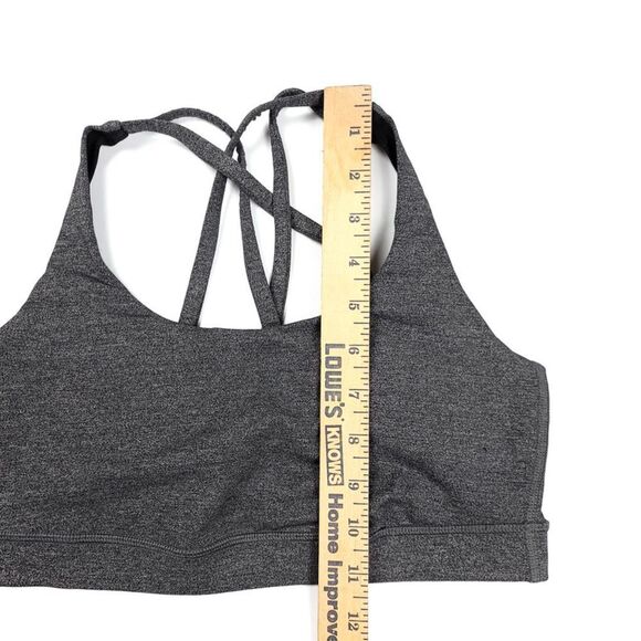 LULULEMON Energy Strappy Racerback Sports Bra Top in Heathered Black Gray Small - Picture 4 of 6